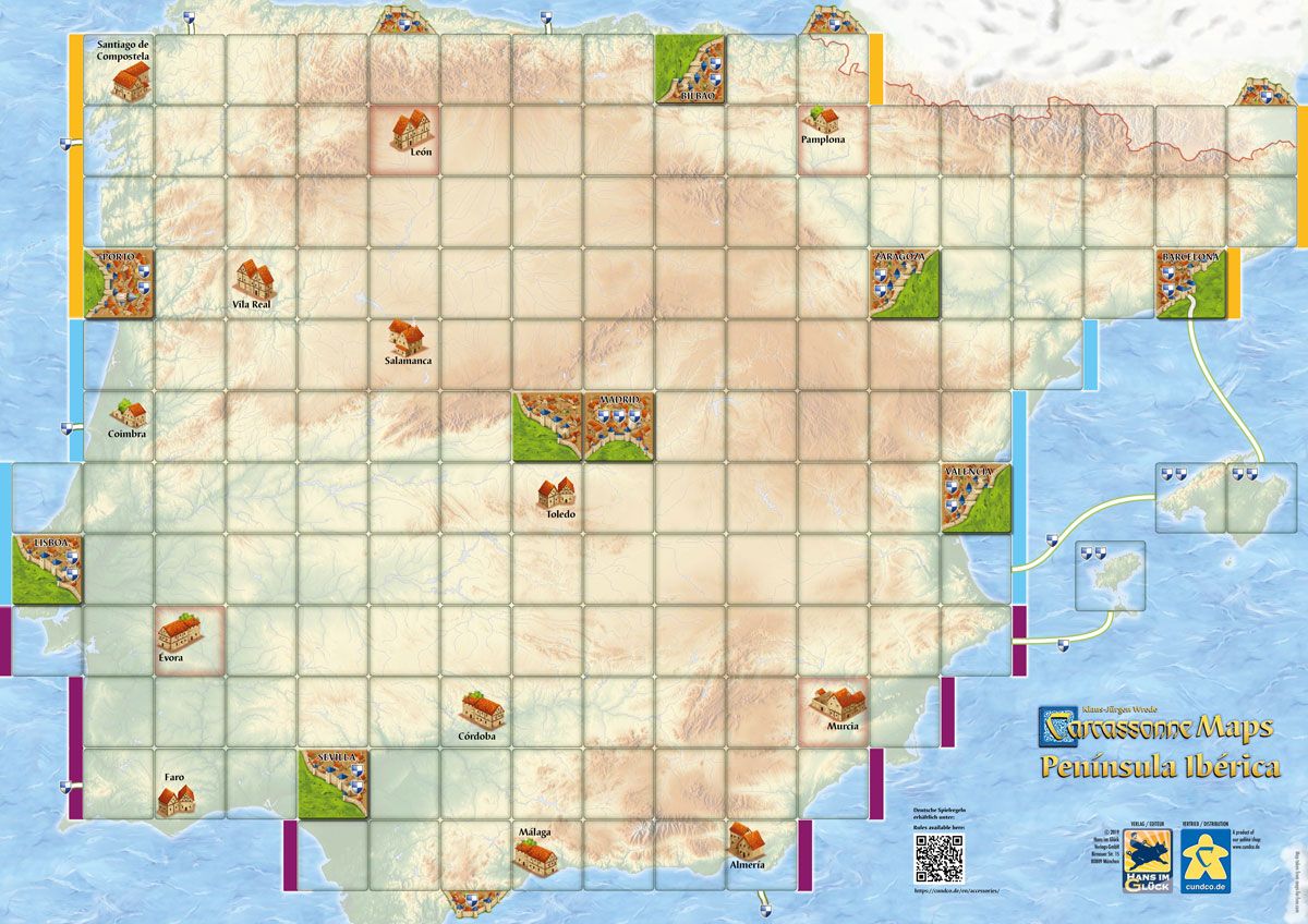 Carcassonne Maps: Península Ibérica image
