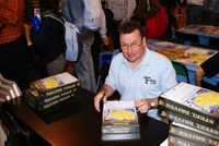 Martin Wallace signing Steel Driver at Essen 08