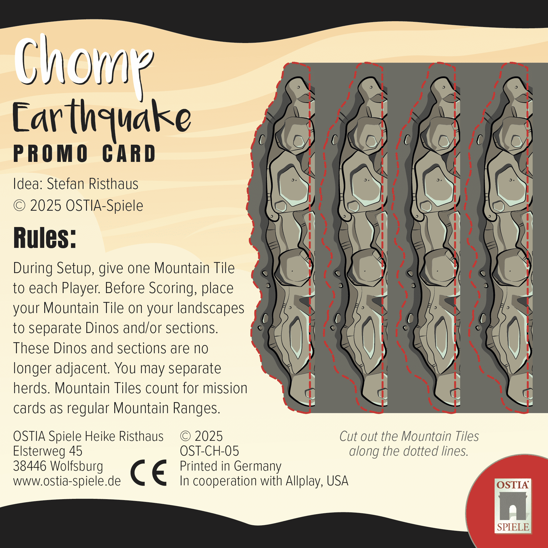 CHOMP: Earthquake Promo Card