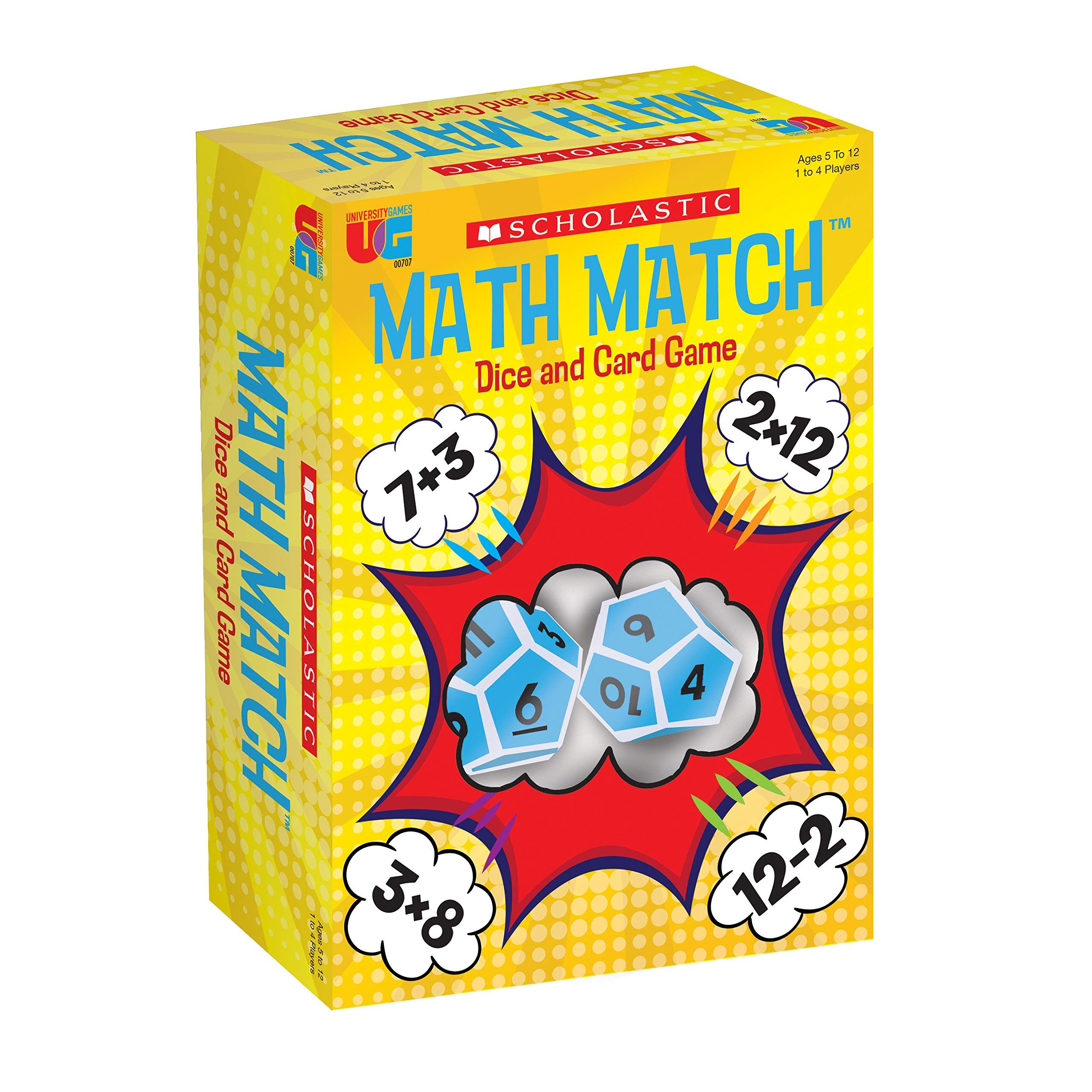 Coperta Scholastic Math Match Dice and Card Game