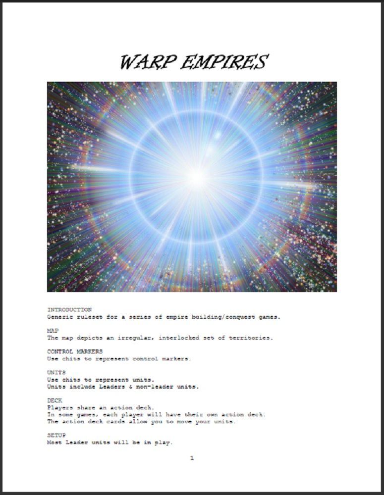 Coperta Warp Empires