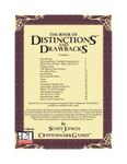 RPG Item: The Book of Distinctions and Drawbacks