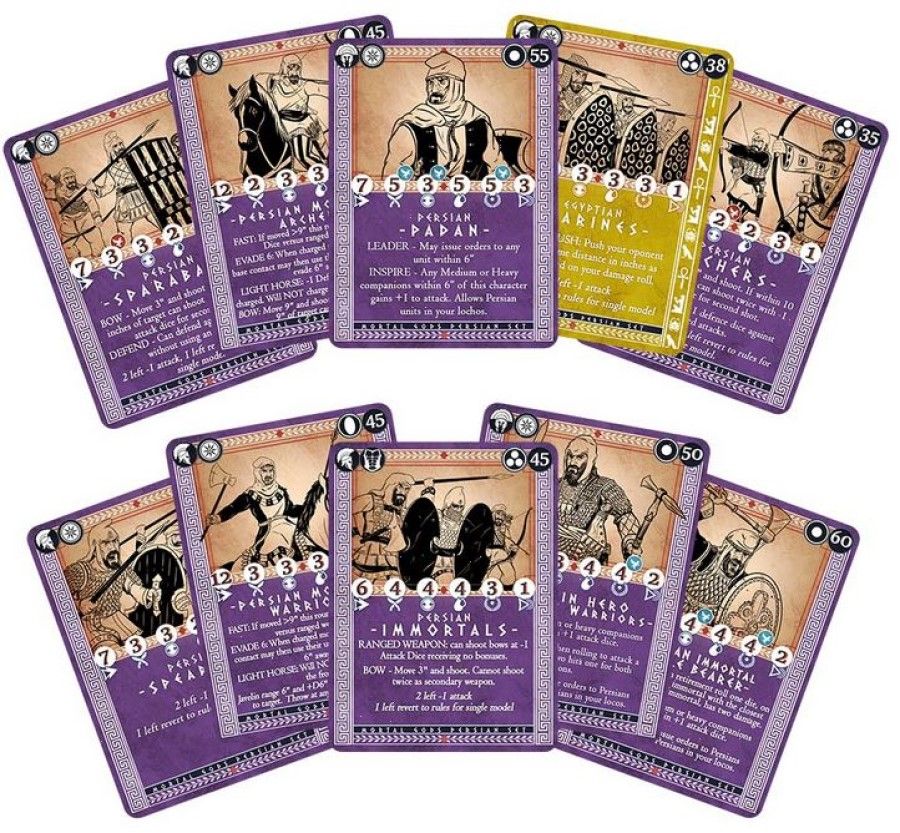 Mortal Gods: Persian Roster & Gifts Card Set
