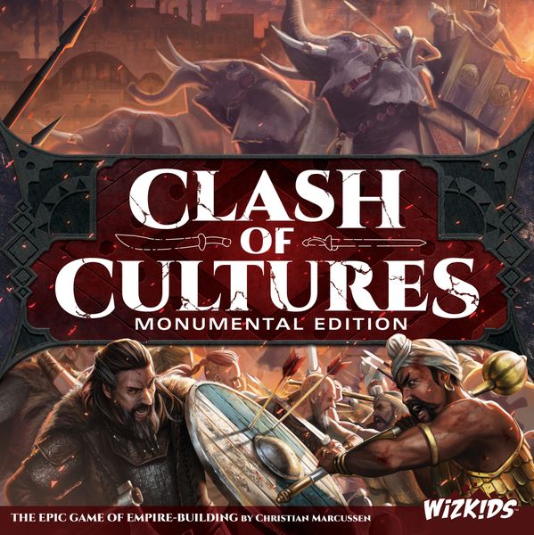 Clash of Cultures: Monumental Edition, WizKids, 2020 — front cover (image provided by the publisher)