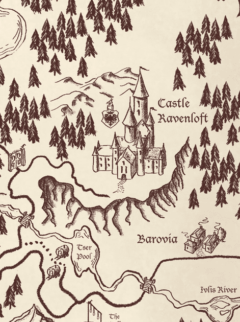 Barovia Hand Drawn Map