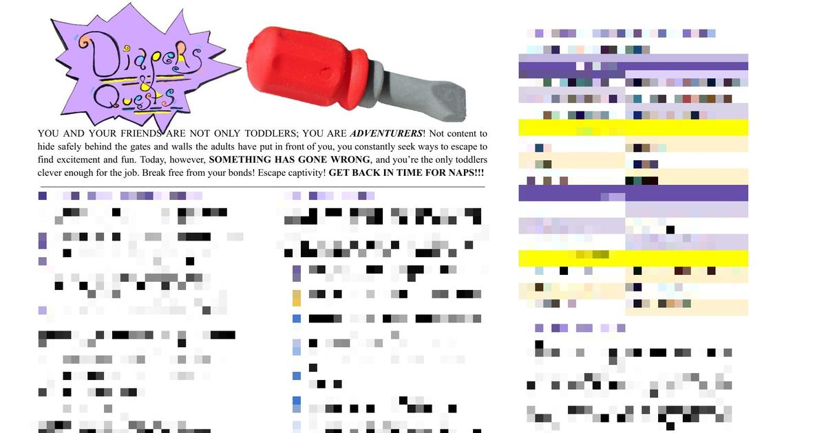 Diapers & Quests RPG Item RPGGeek