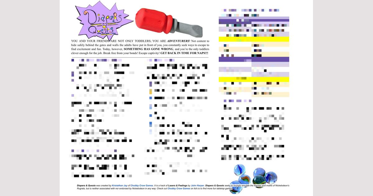 Diapers & Quests RPG Item RPGGeek