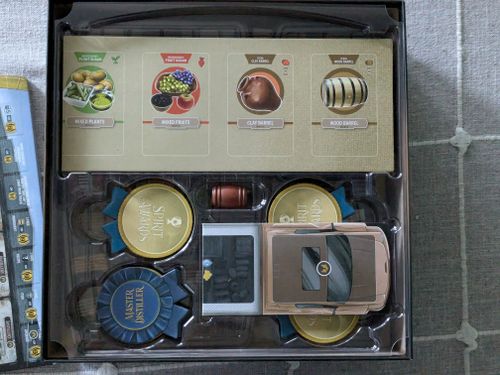 Organizing the insert and expansions with partially sleeved game. |  BoardGameGeek