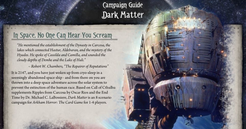 Dark Matter (fan expansion for Arkham Horror Card Game) | Board Game |  BoardGameGeek