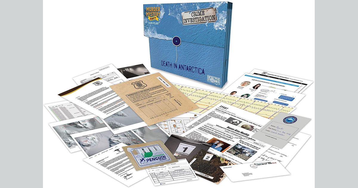 Murder Mystery Party Case Files Death in Antarctica Board Game