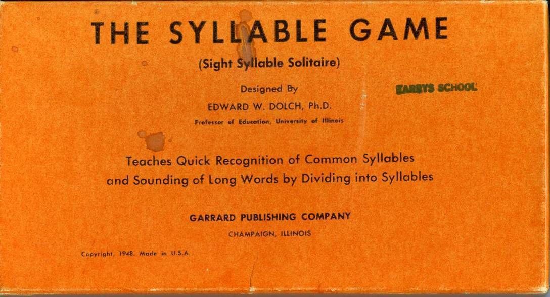 The Syllable Game