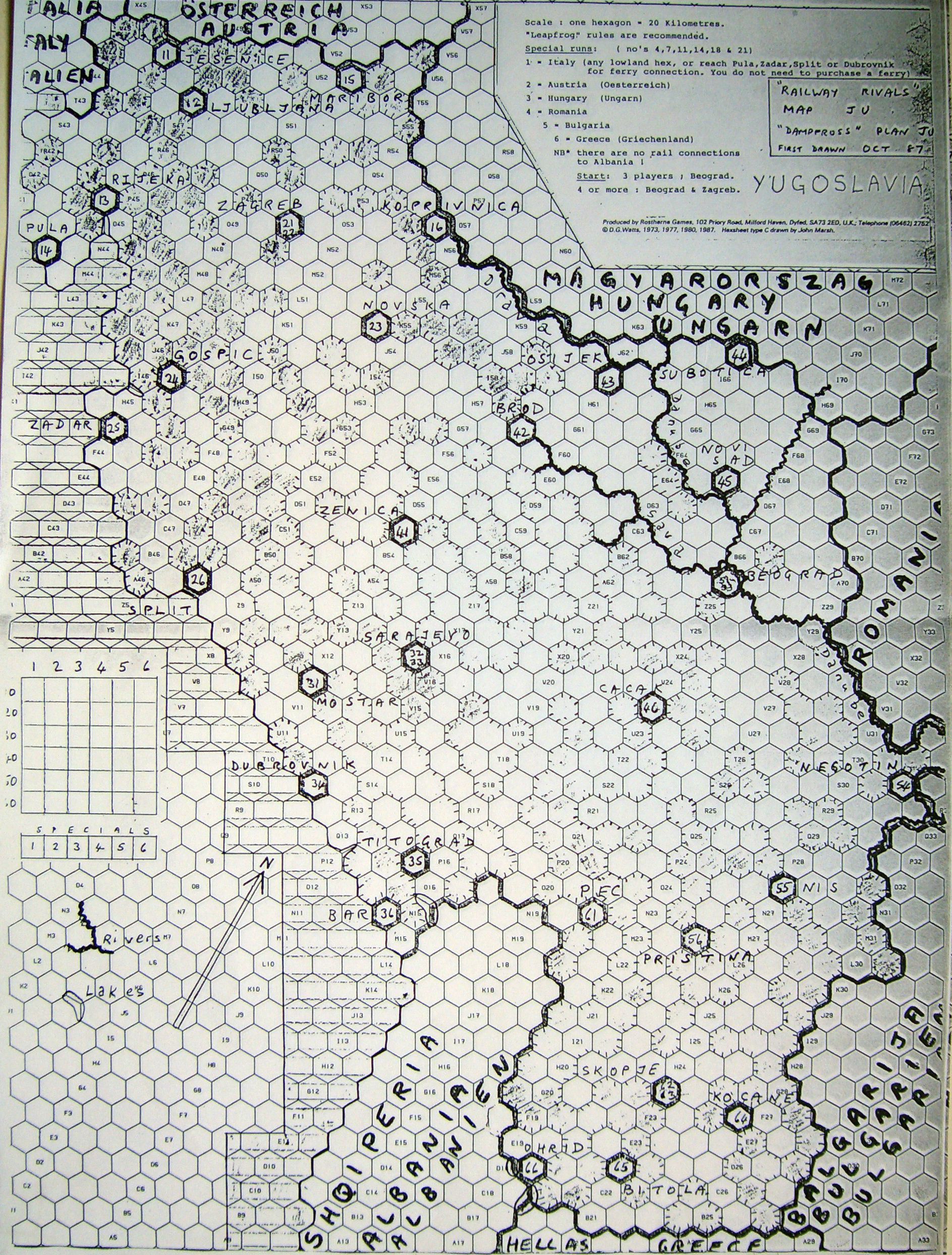 Railway Rivals Map JU: Yugoslavia box art