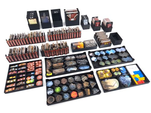The whole bunch of game material is organized!