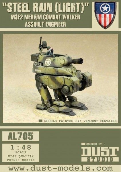 Dust Tactics: M3F2 Medium Combat Walker Assault Engineer "Steel Rain (Light)"