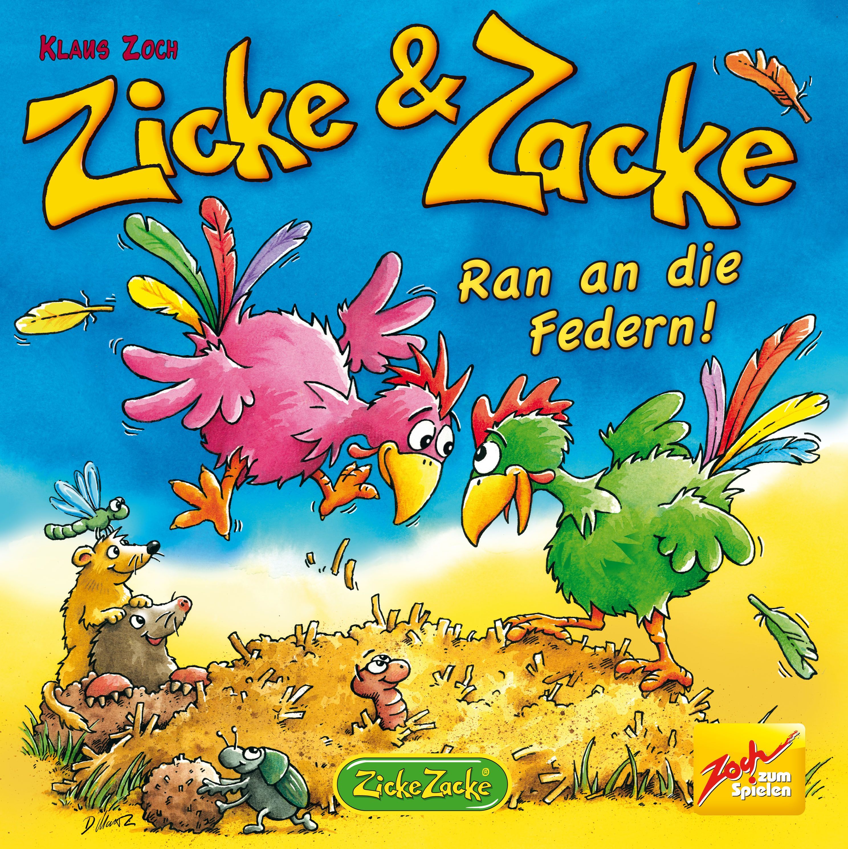 Zicke & Zacke: Ran an die Federn box art