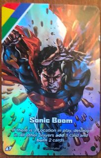 UNO Ultimate: Superman – Sonic Boom Foil Chase Card