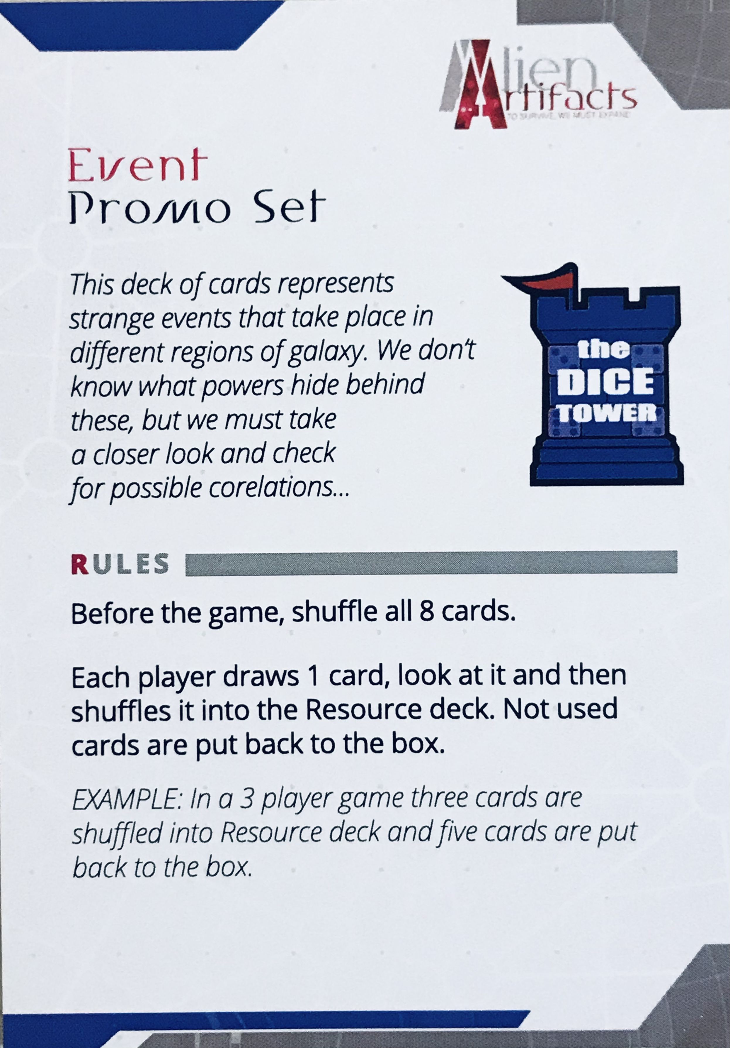 Alien Artifacts: Event Promo Set box art