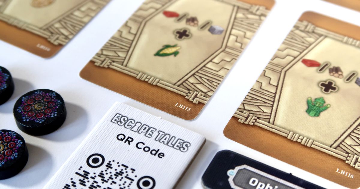 Escape Tales: QR Code Tile | Board Game Accessory | BoardGameGeek