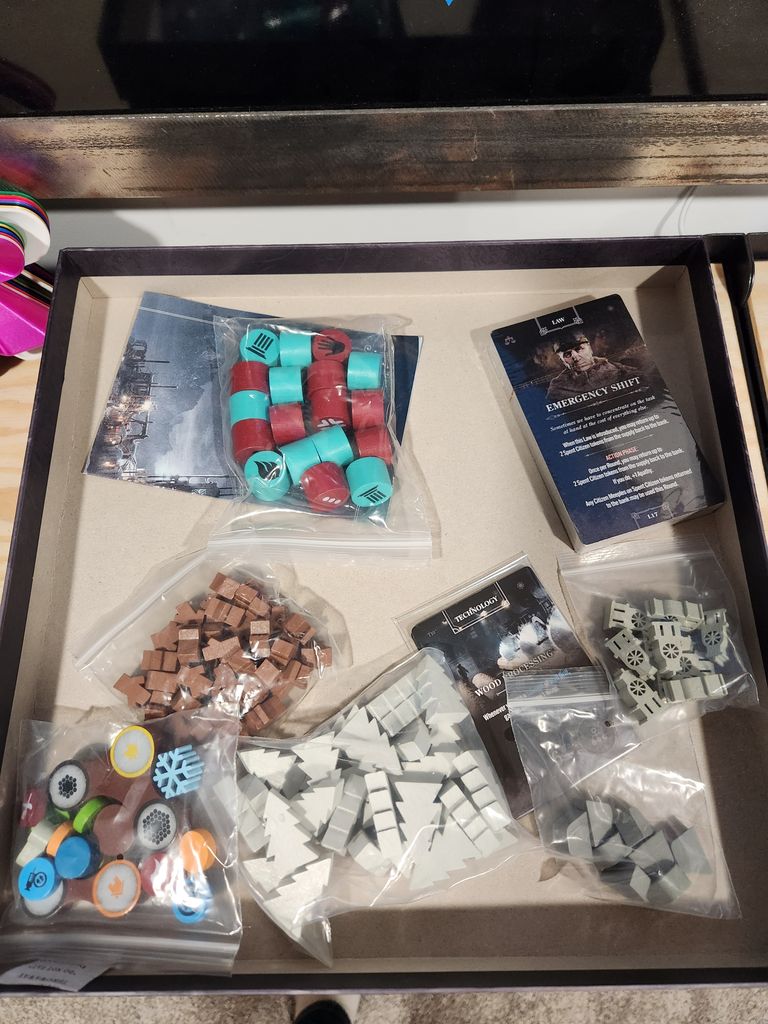 My current storage solution for upgraded bits and expansion Frostpunk