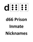 RPG Item: d66 Prison Inmate Nicknames