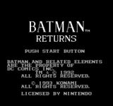 Video Game: Batman Returns (NES)