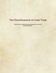 RPG Item: The Disappearance of Lord Turm