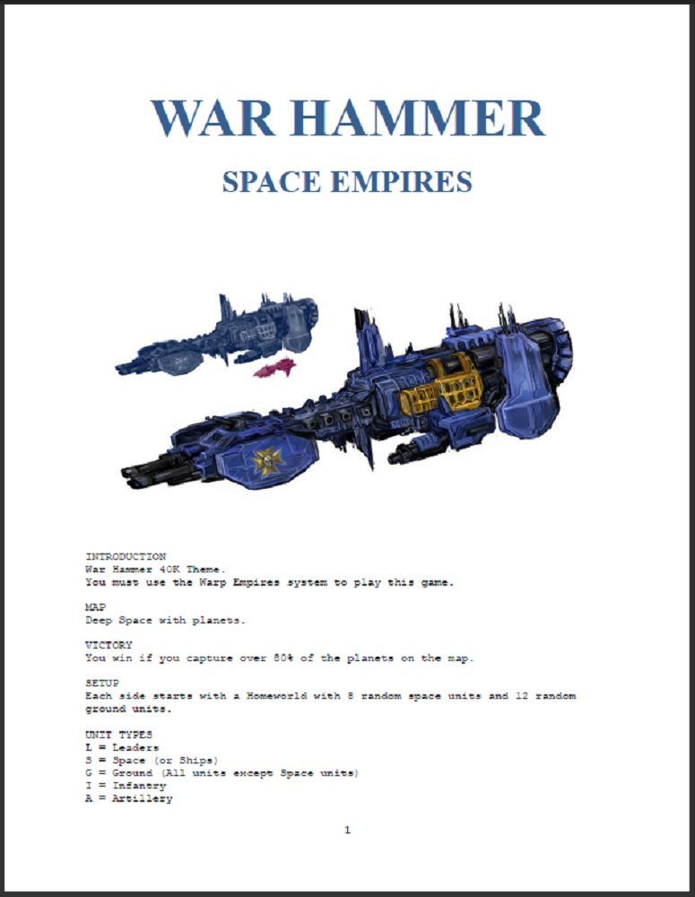 War Hammer Space Empires box art