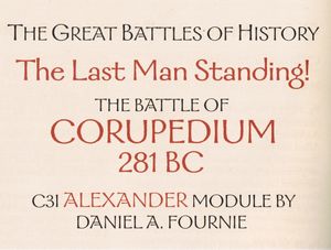 Alexander Battle Module: The Battle of Corupedium, 281 BC
