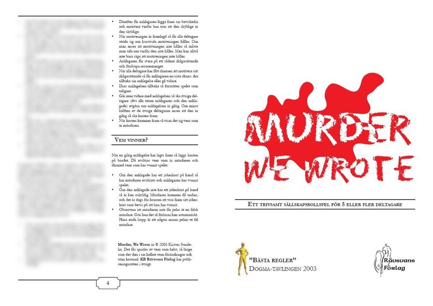 Murder We Wrote Rpg Item Rpggeek