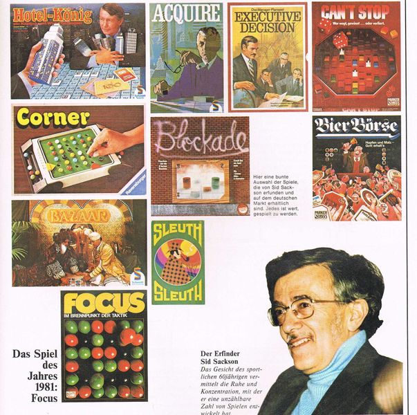 Sid Sackson - Spielbox magazine 1982