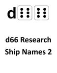 RPG Item: d66 Research Ship Names 2