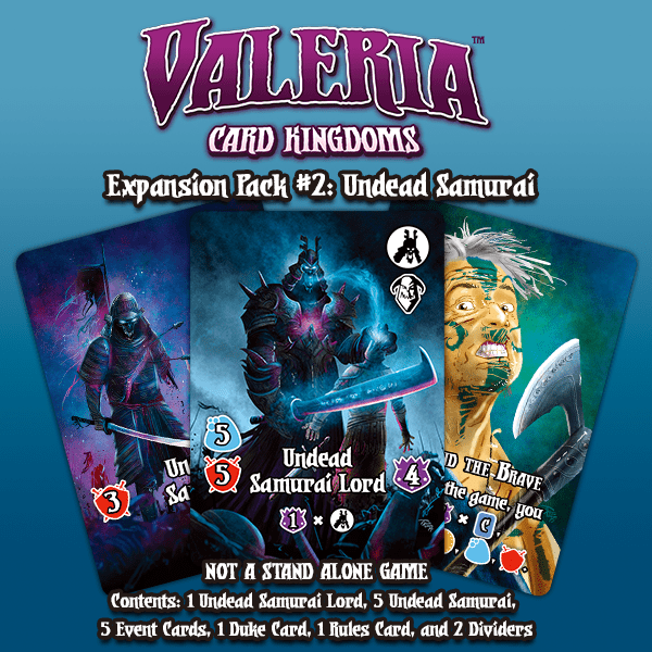 Valeria Card Kingdoms Expansion Pack 02 Undead Samurai Board Game Boardgamegeek