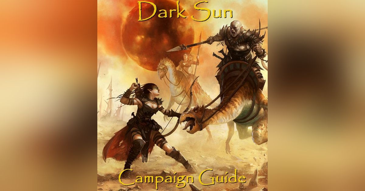 Dark Sun For Pathfinder Rpg Item Rpggeek