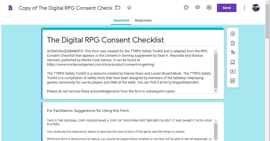 The Digital RPG Consent Checklist RPG Item RPGGeek