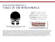 RPG Item: Back Pocket Dungeon 2: Vault of the Wyrm Prince