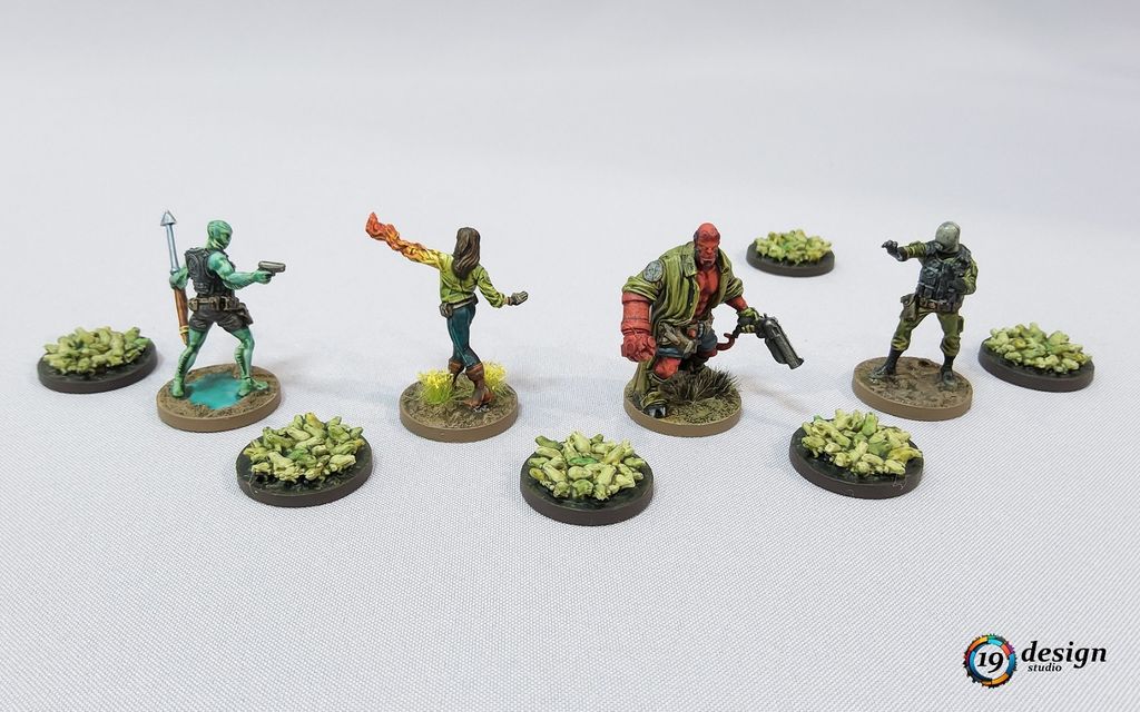 Painted Miniatures From Hellboy: The Board Game | Hellboy: The Board Game