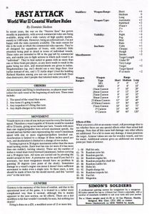 Fast Attack: World War II Coastal Warfare Rules