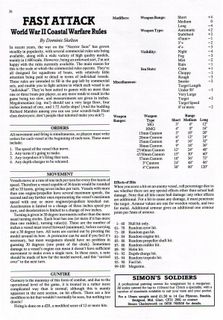 Fast Attack: World War II Coastal Warfare Rules