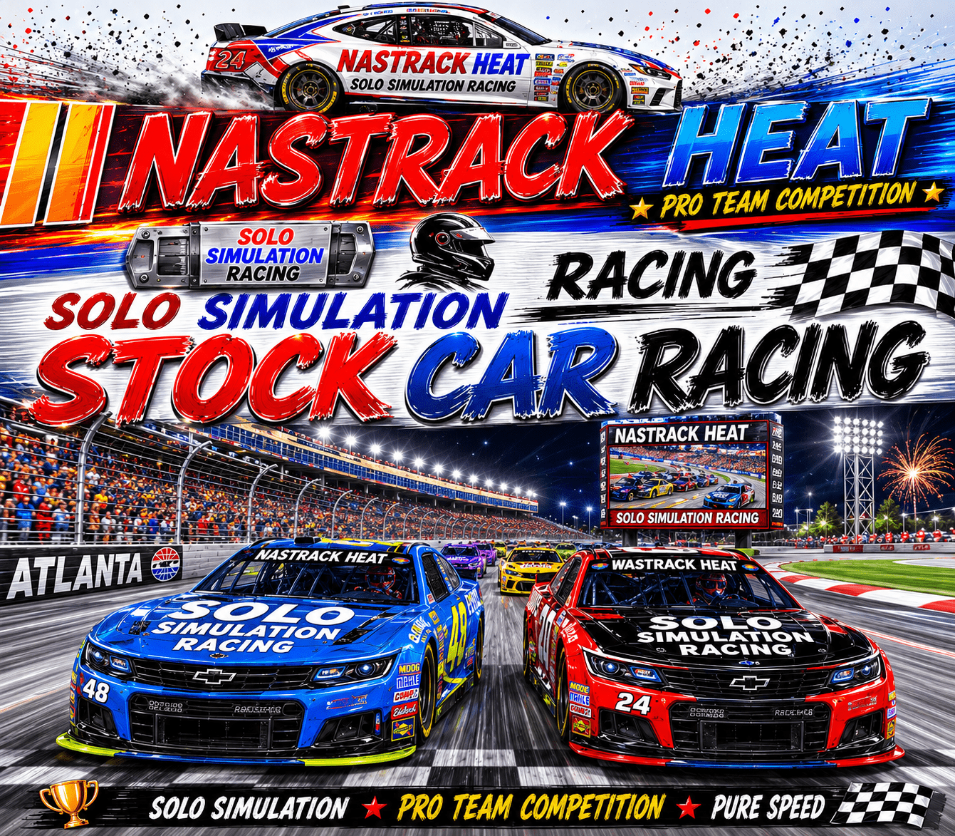 Cover art for NASTRACK HEAT: Stock Car Solo Racing