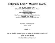 RPG Item: Labyrinth Lord Monster Matrix