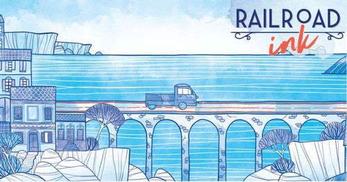 Horrible Guild – Railroad Ink: Deep Blue Edition | Gioco Di Dadi E Puzzle | Roll & Write Da 1 A 6 Giocatori | Espansioni Fiumi E Laghi