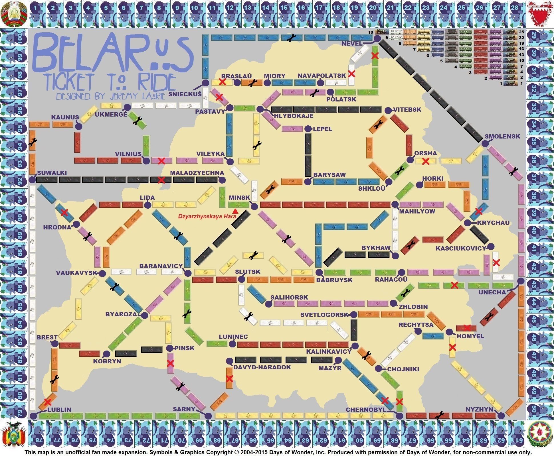 Belarus (fan expansion for Ticket to Ride)