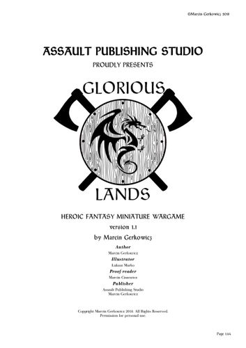 Board Game: Glorious Lands: Heroic Fantasy Miniature Wargame
