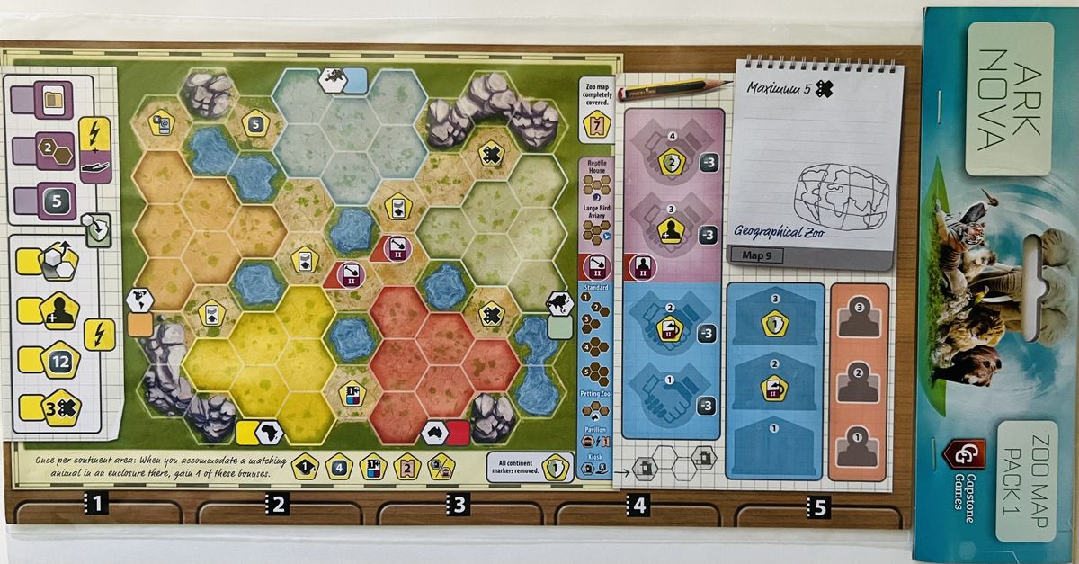 Ark Nova: Zoo Map Pack 1 | Board Game | BoardGameGeek