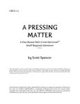 RPG Item: GEO1-11: A Pressing Matter