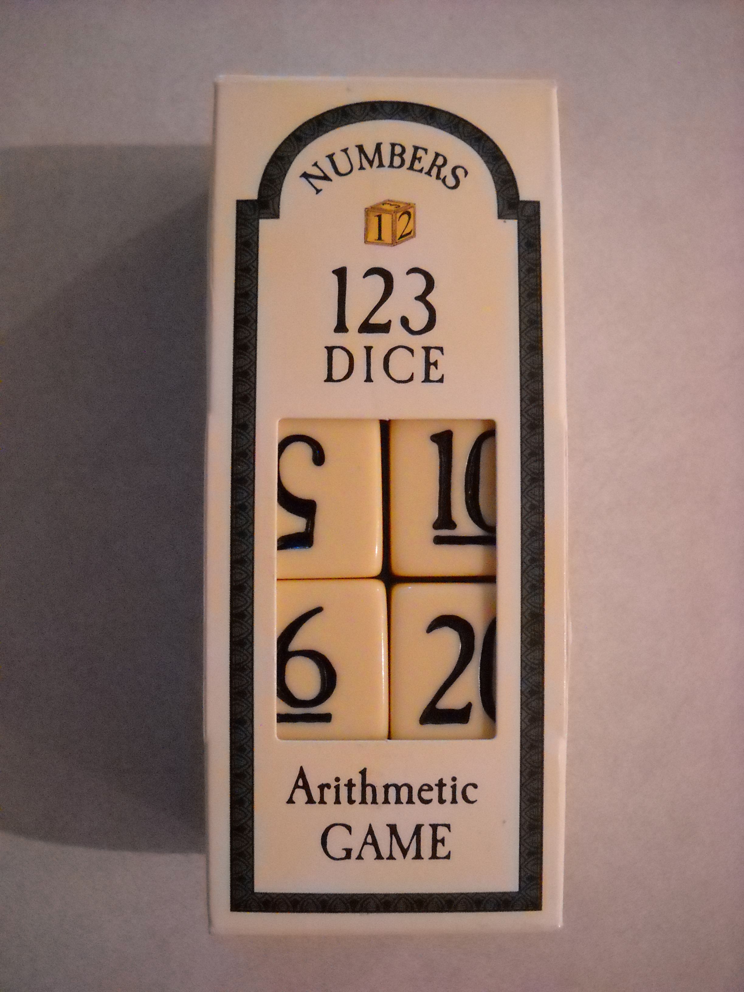 123 Dice box art