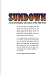 RPG Item: Sundown: A Call of Cthulhu Adventure of the Old West