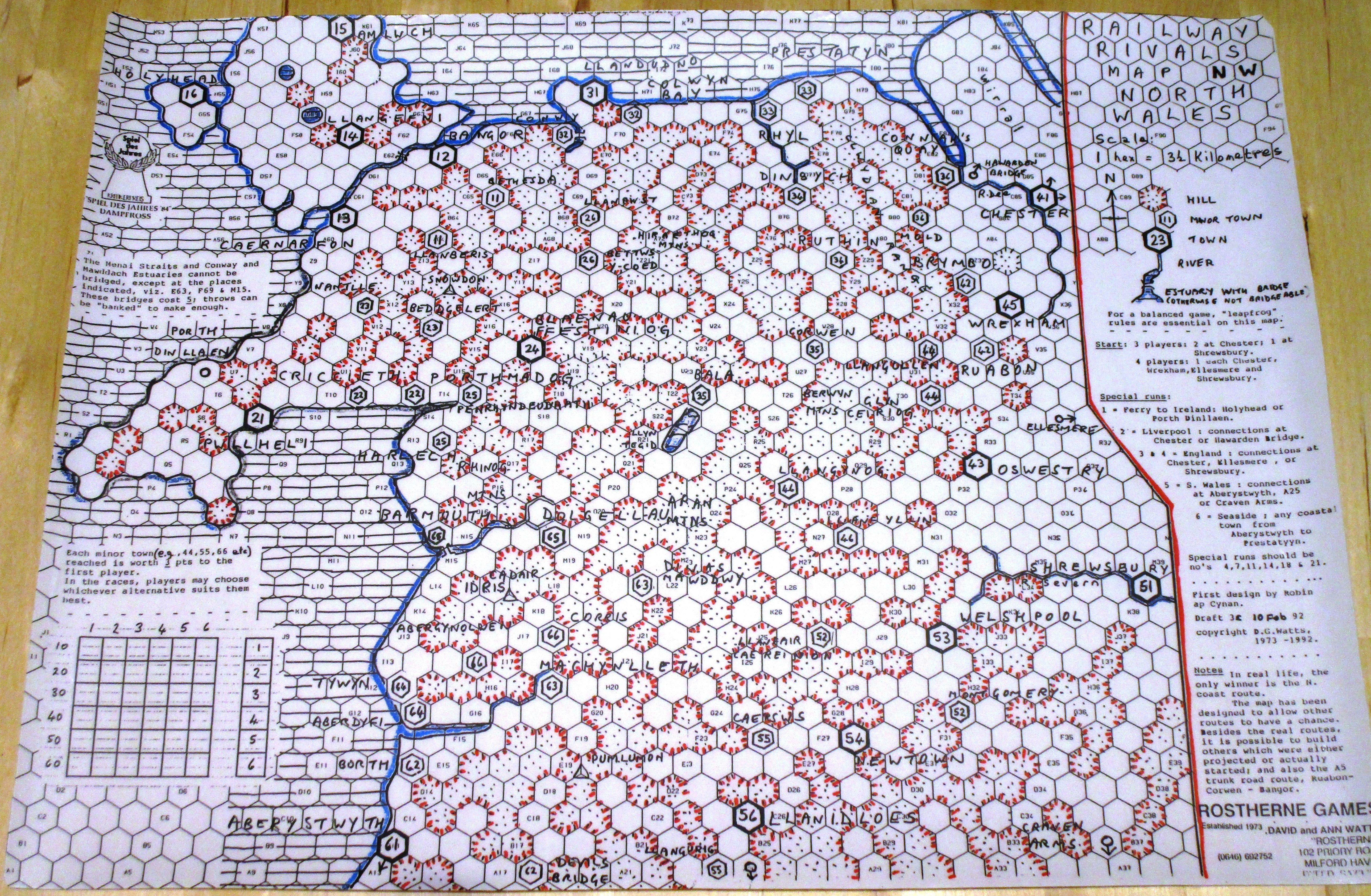 Railway Rivals Map NW: North Wales