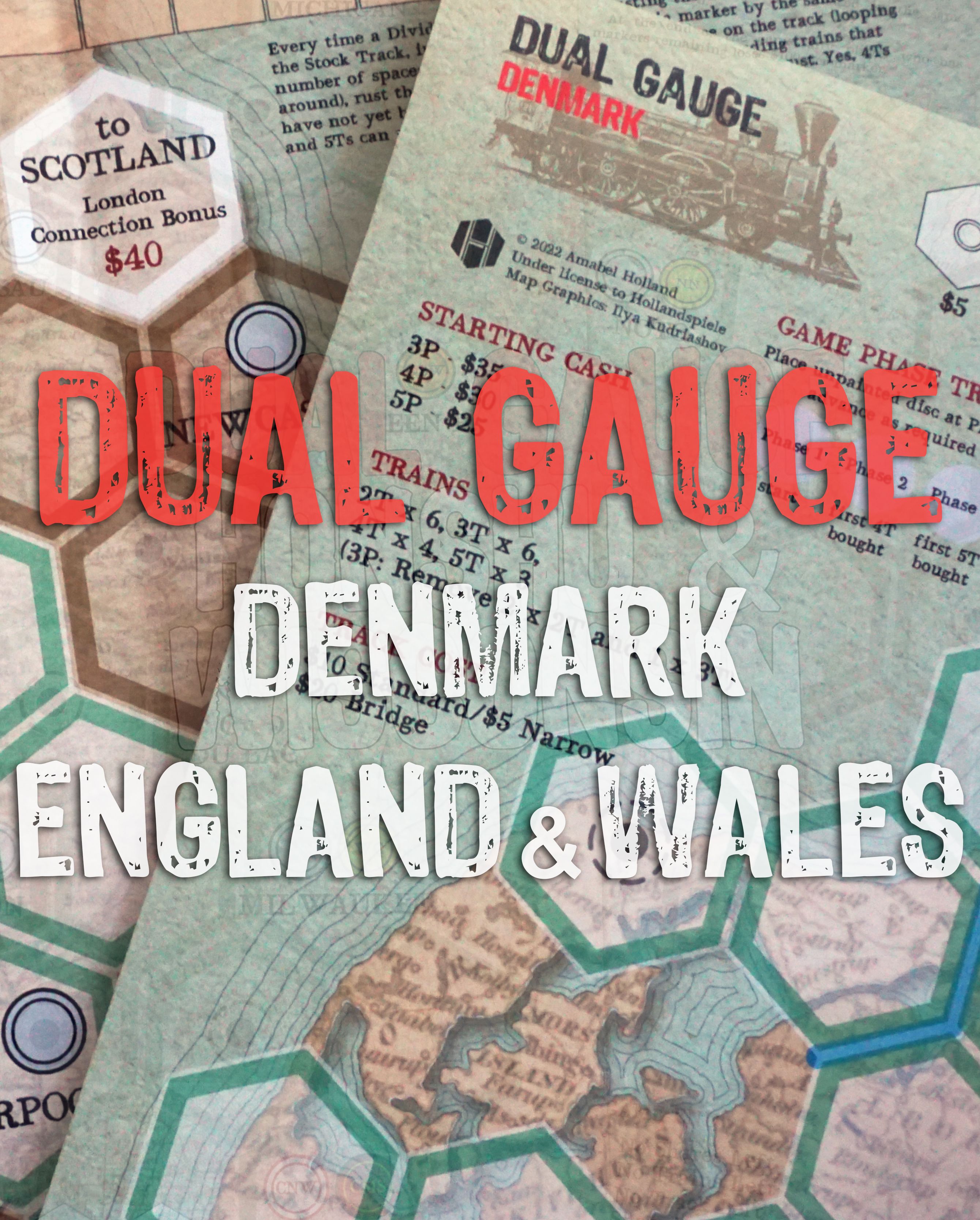 Dual Gauge: Denmark and England & Wales Maps cover art
