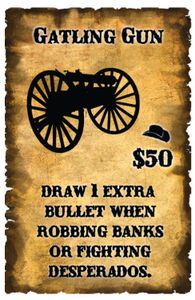 Spurs A Tale In The Old West Gatling Gun Promo Card Board Game Boardgamegeek